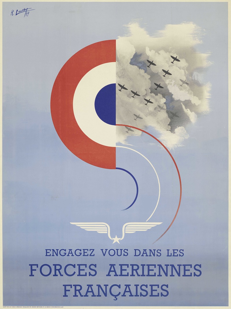 Anonymous - Armées françaises de libération. Affiches de recrutement- Engagez-vous dans les forces aériennes françaises