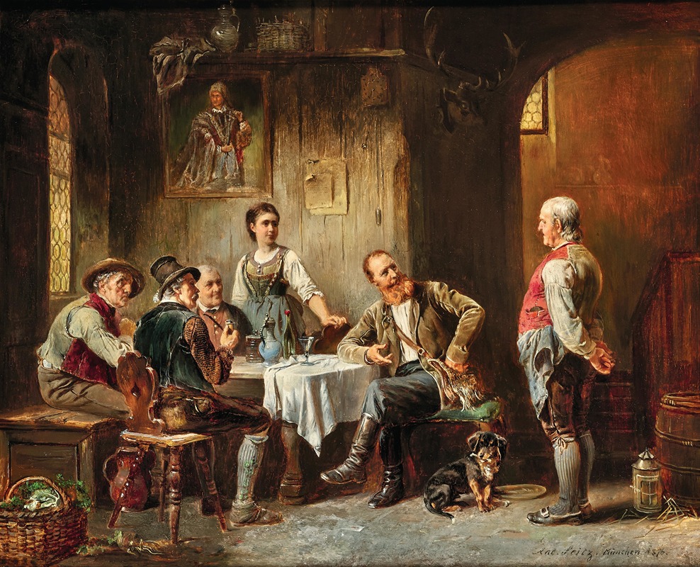 Anton Seitz - Hunters in a Tavern