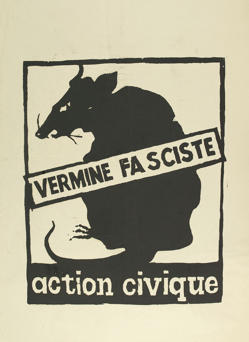 Atelier de l'Ecole Nationale Supérieure des Beaux-Arts - Vermine Fasciste Action Civique