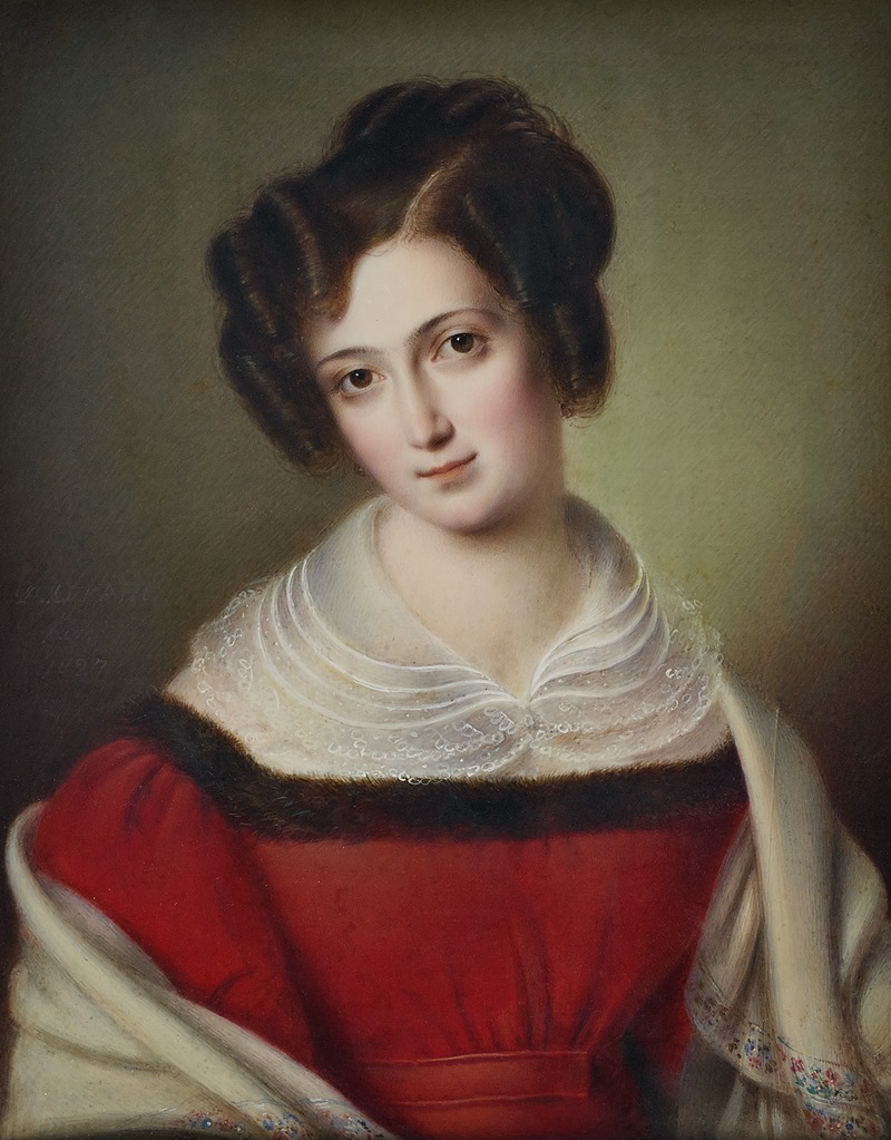 August Grahl - Portret van een dame