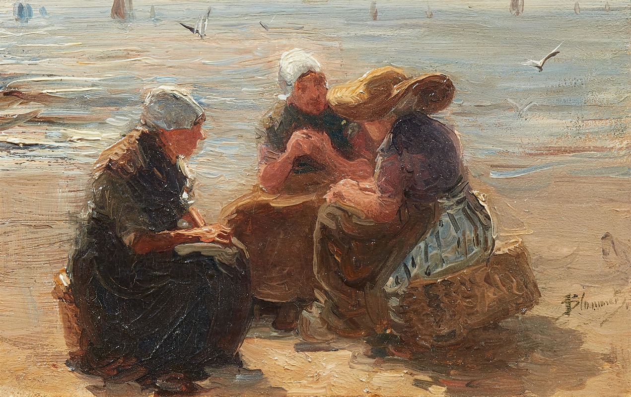 Bernardus Johannes Blommers - Fischerfrauen am Strand