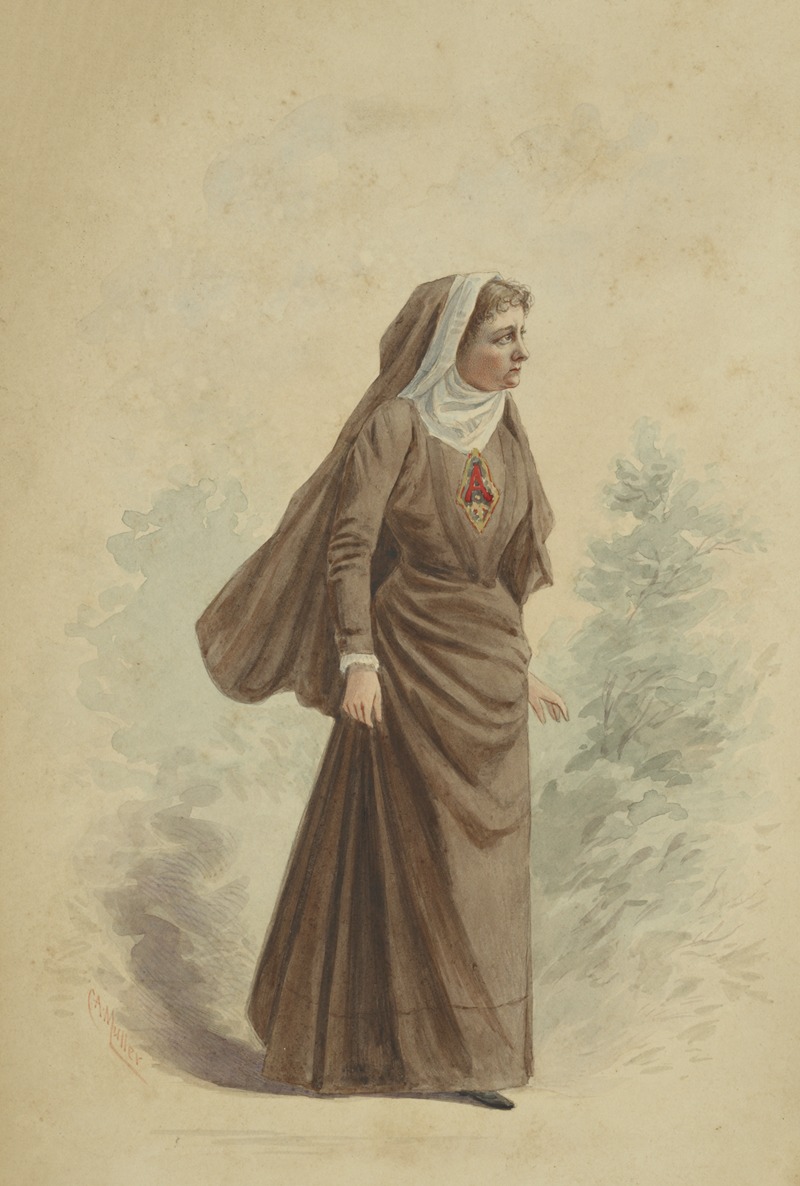 Conrad A. Müller - Jean Davenport Lander as Hester Prynne in the play The Scarlet Letter
