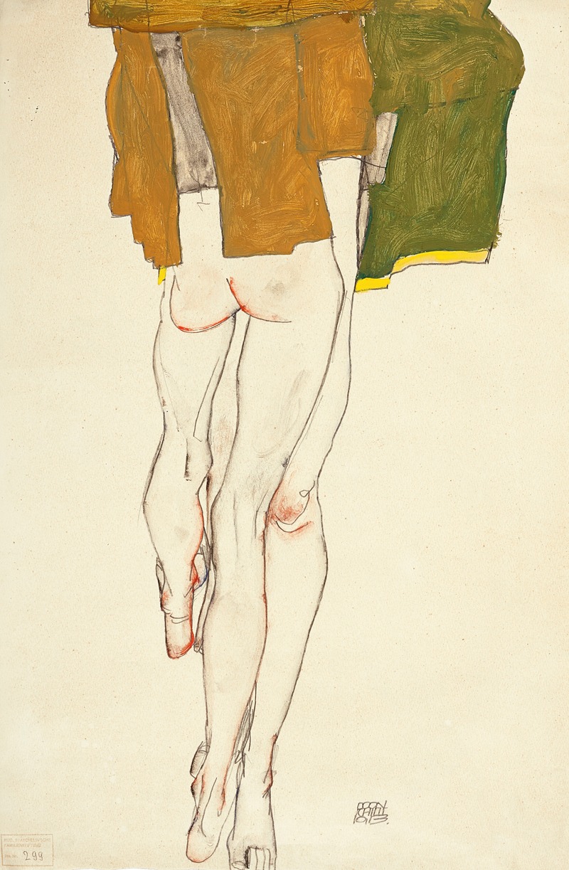 Egon Schiele - Stehende halbnackte Torsi