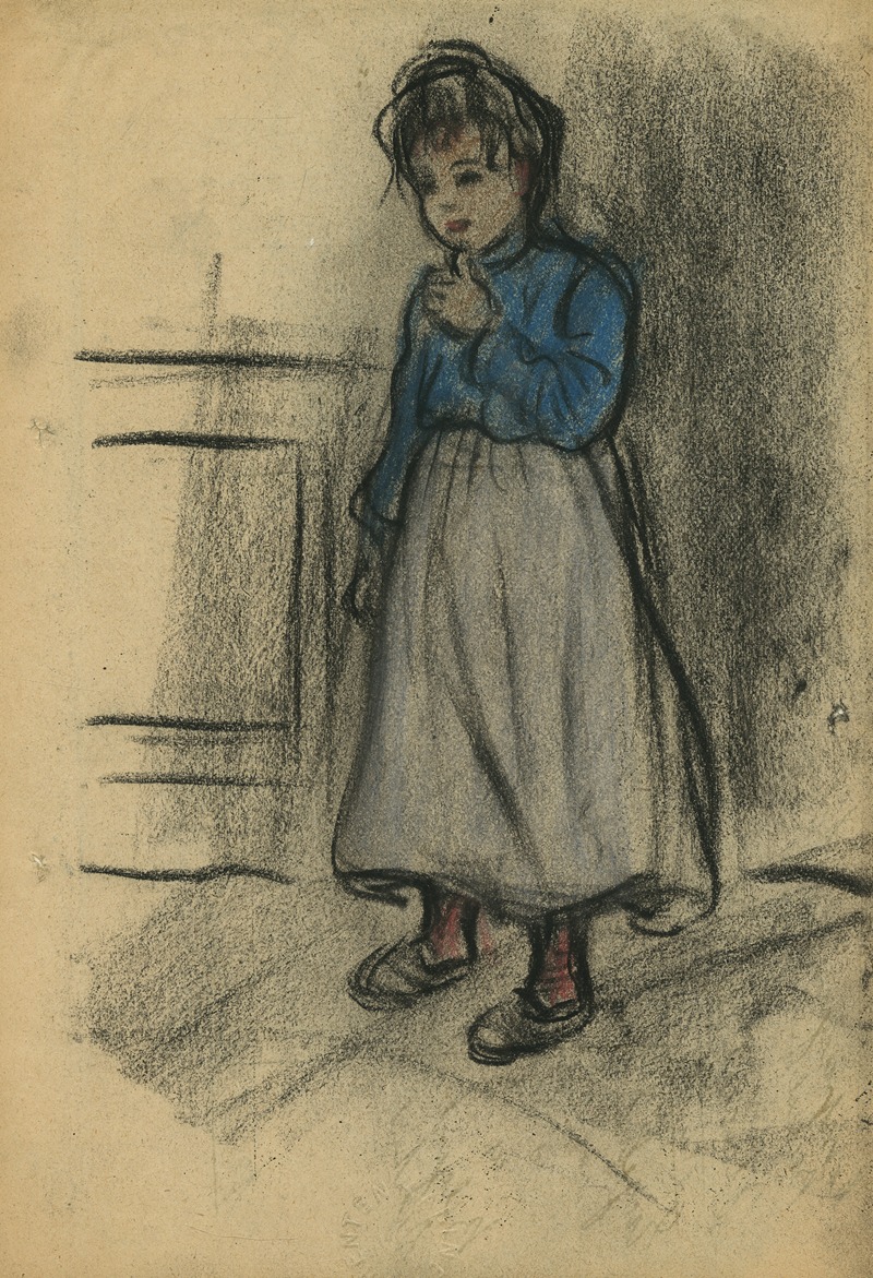 Eugeen Van Mieghem - Klein meisje in interieur