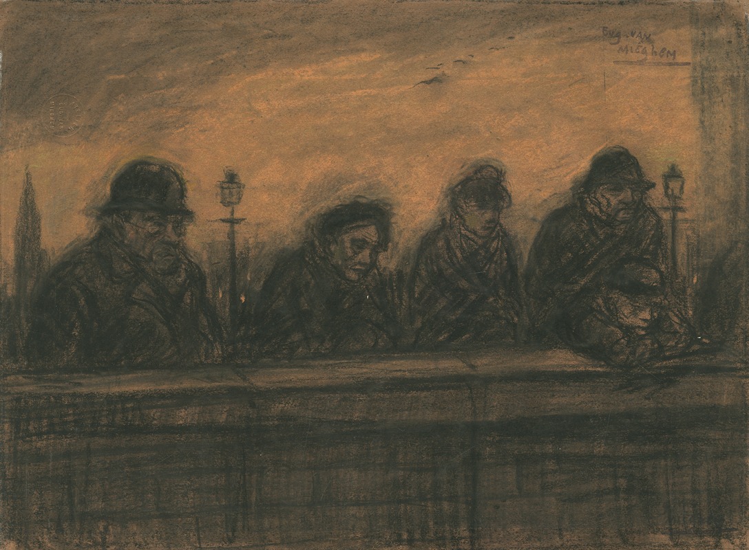 Eugeen Van Mieghem - Turend over de leuning van het wandelterras
