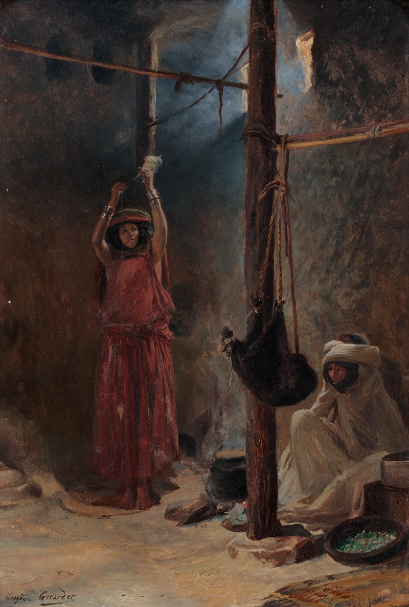 Eugène Girardet - La fileuse