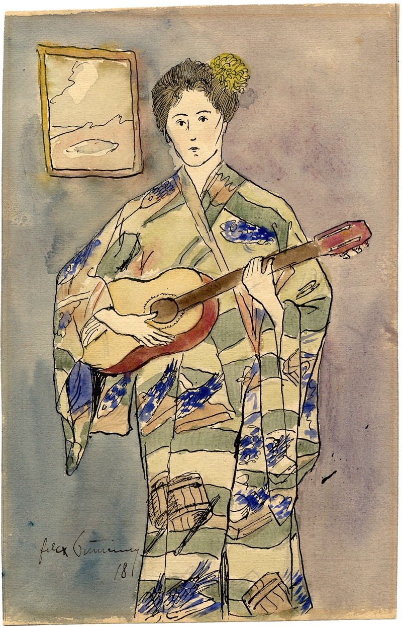 Felix Timmermans - Portret van Mevr. Cox in een kimono