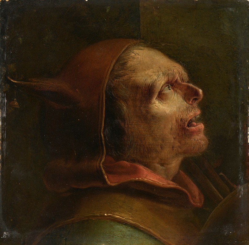 Jan van der Venne - A fool, seen in profile