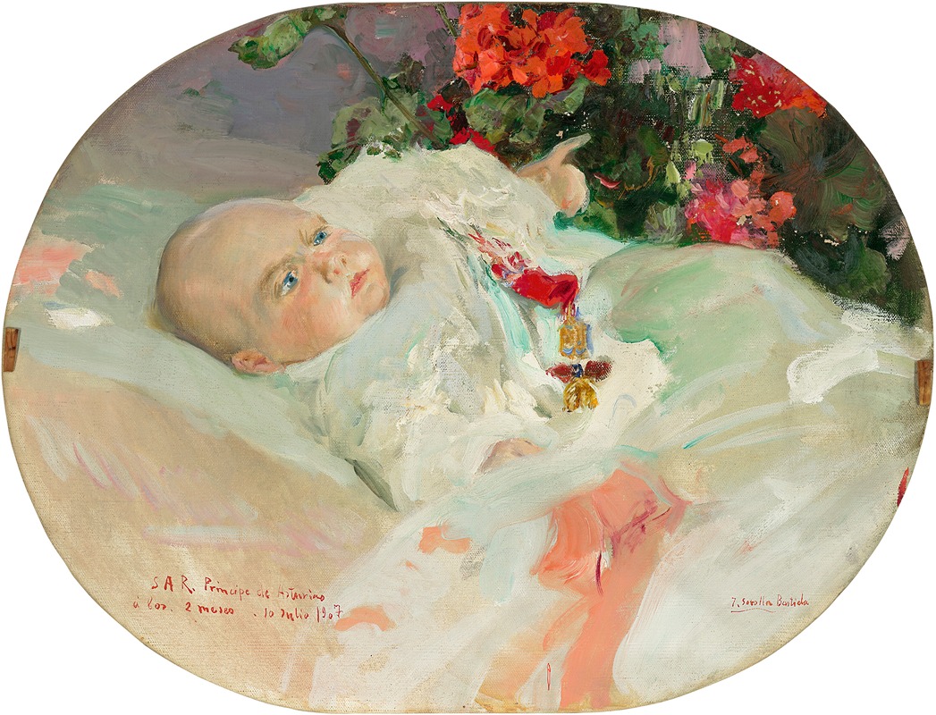 Joaquín Sorolla - Retrato del Príncipe de Asturias. Alfonso de Borbón Battenberg a los dos meses