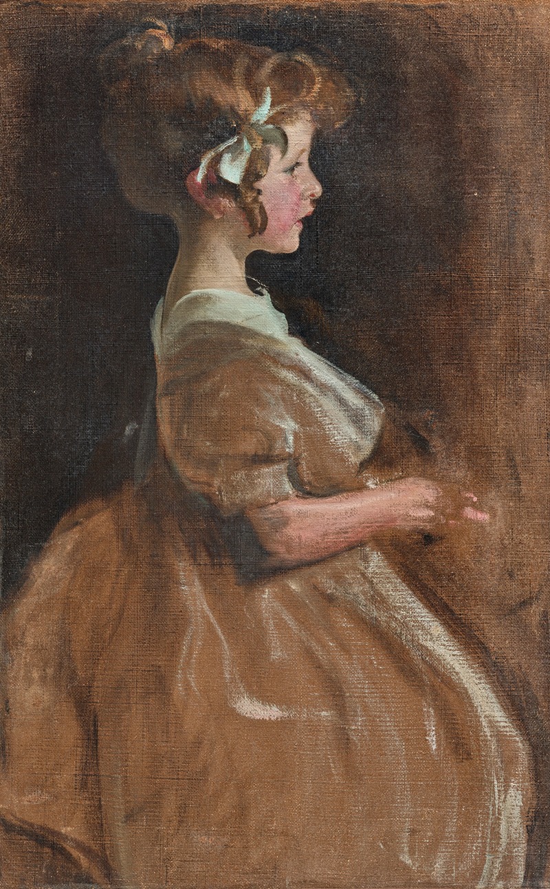 John White Alexander - Portrait Of Charlotte ‘lollotte’ Aman-Jean Née Simon (1897-1994)
