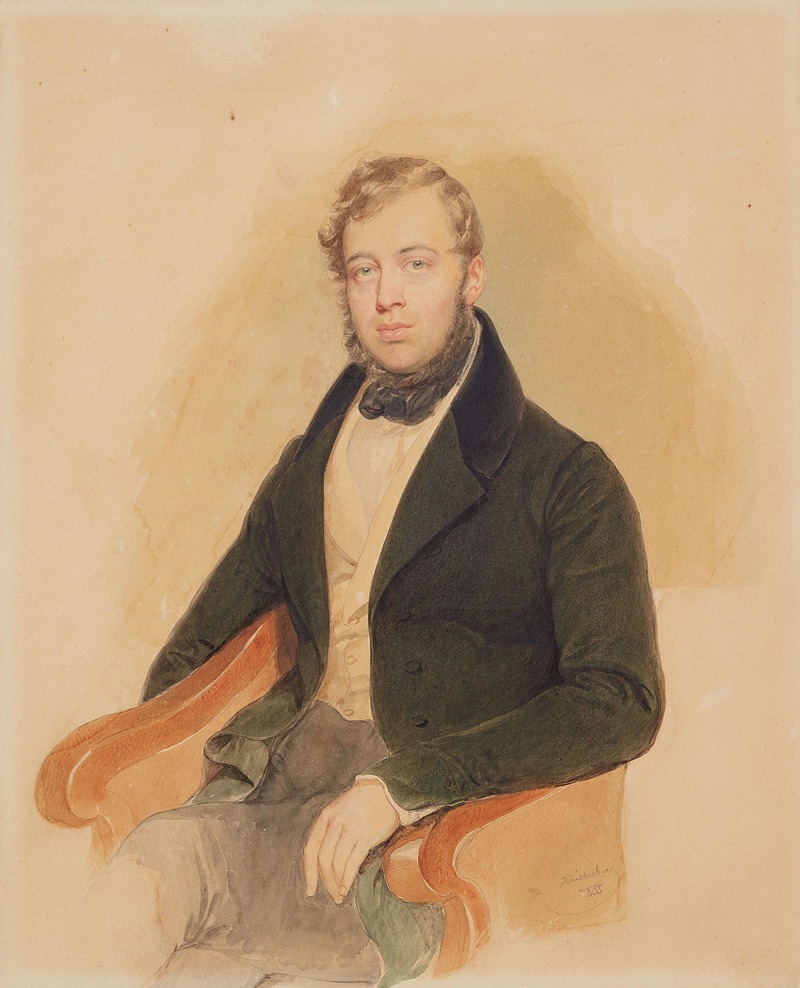 Josef Kriehuber - Porträt des Fürsten Lobkowitz