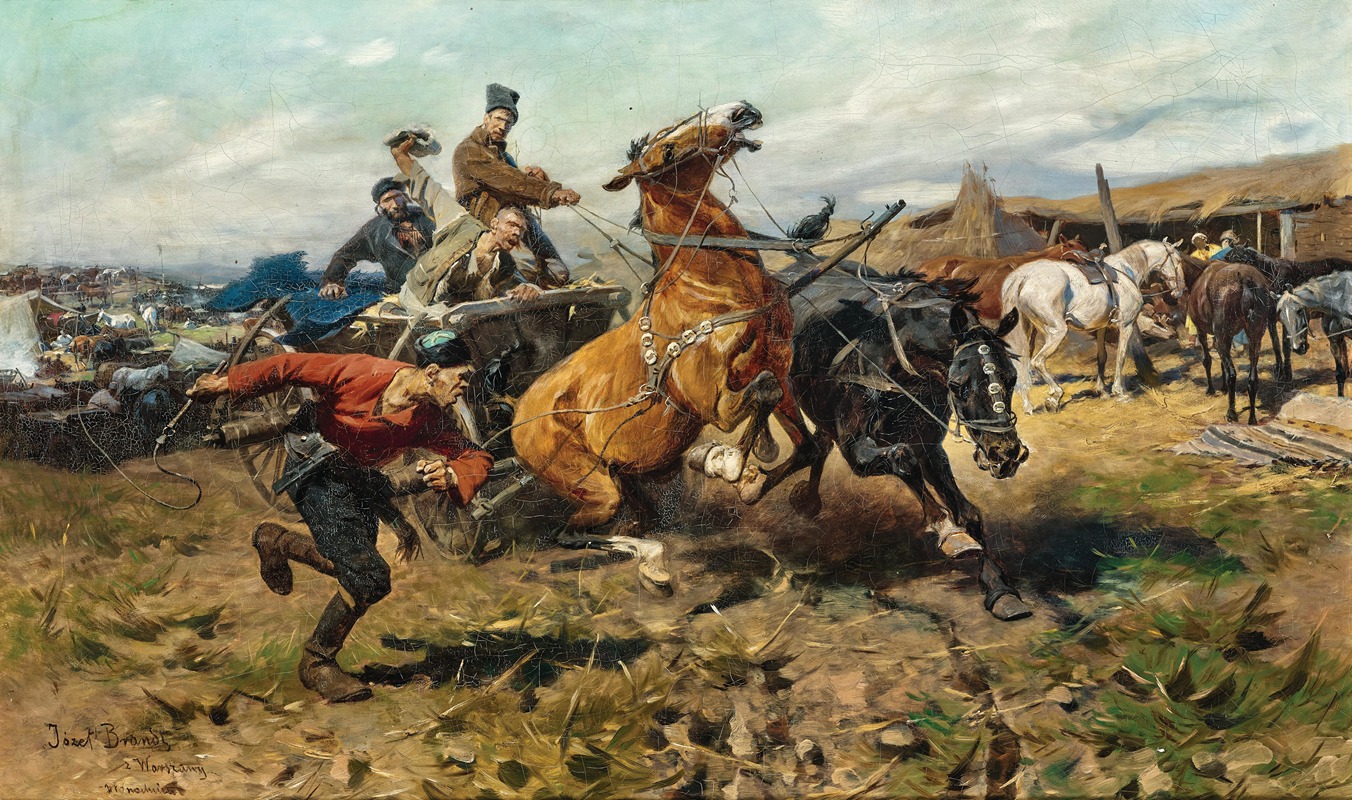 Józef Von Brandt - Runway horses (Przeprawa)