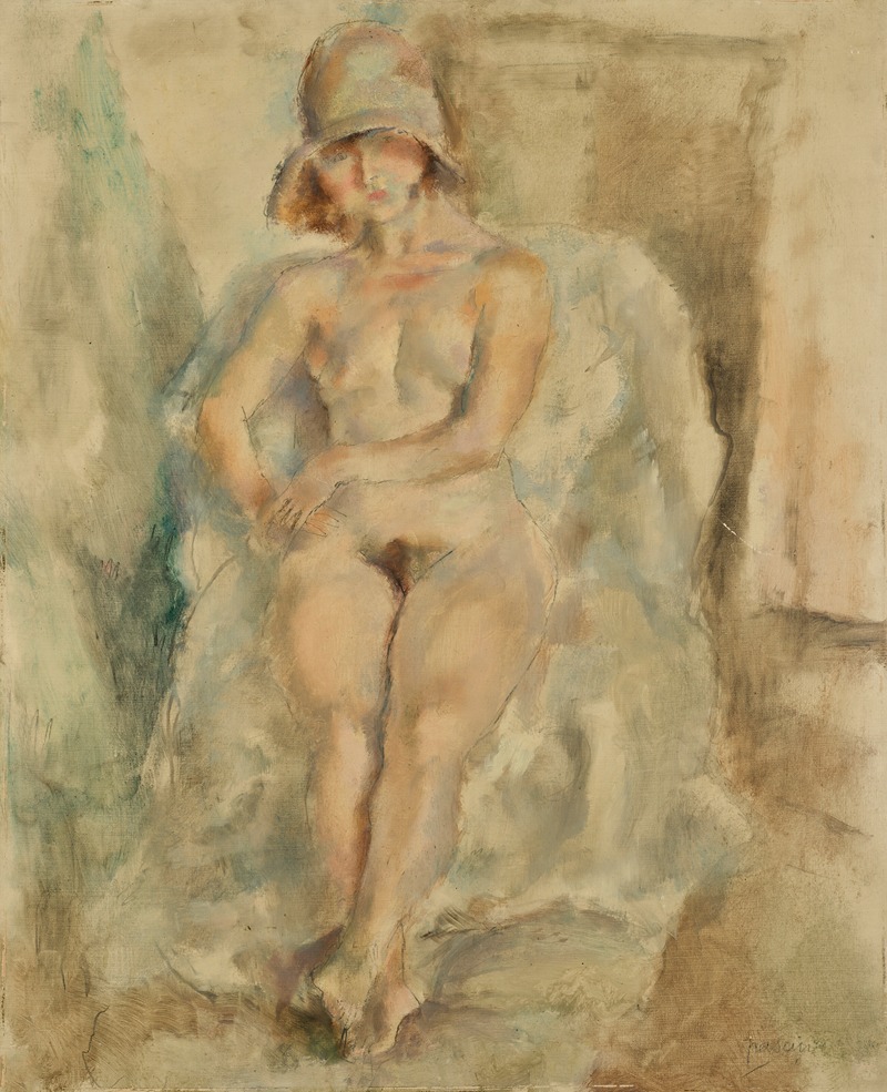 Jules Pascin - Modèle nu au chapeau