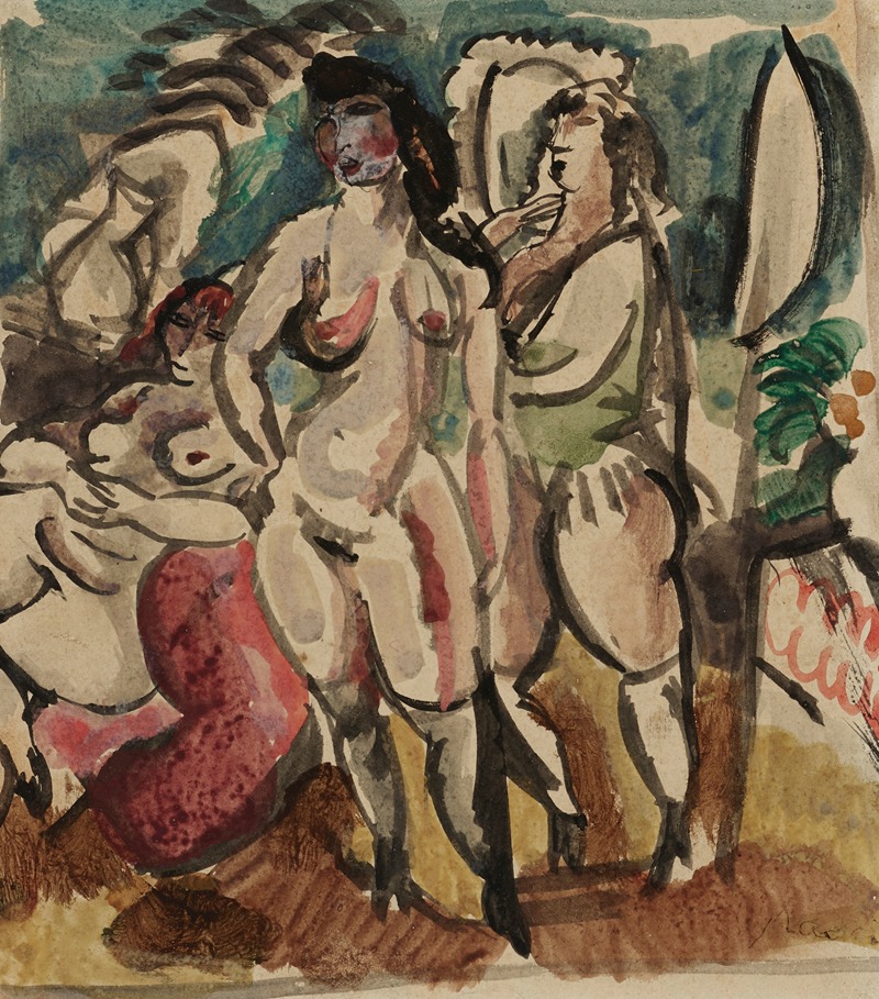 Jules Pascin - Trois femmes