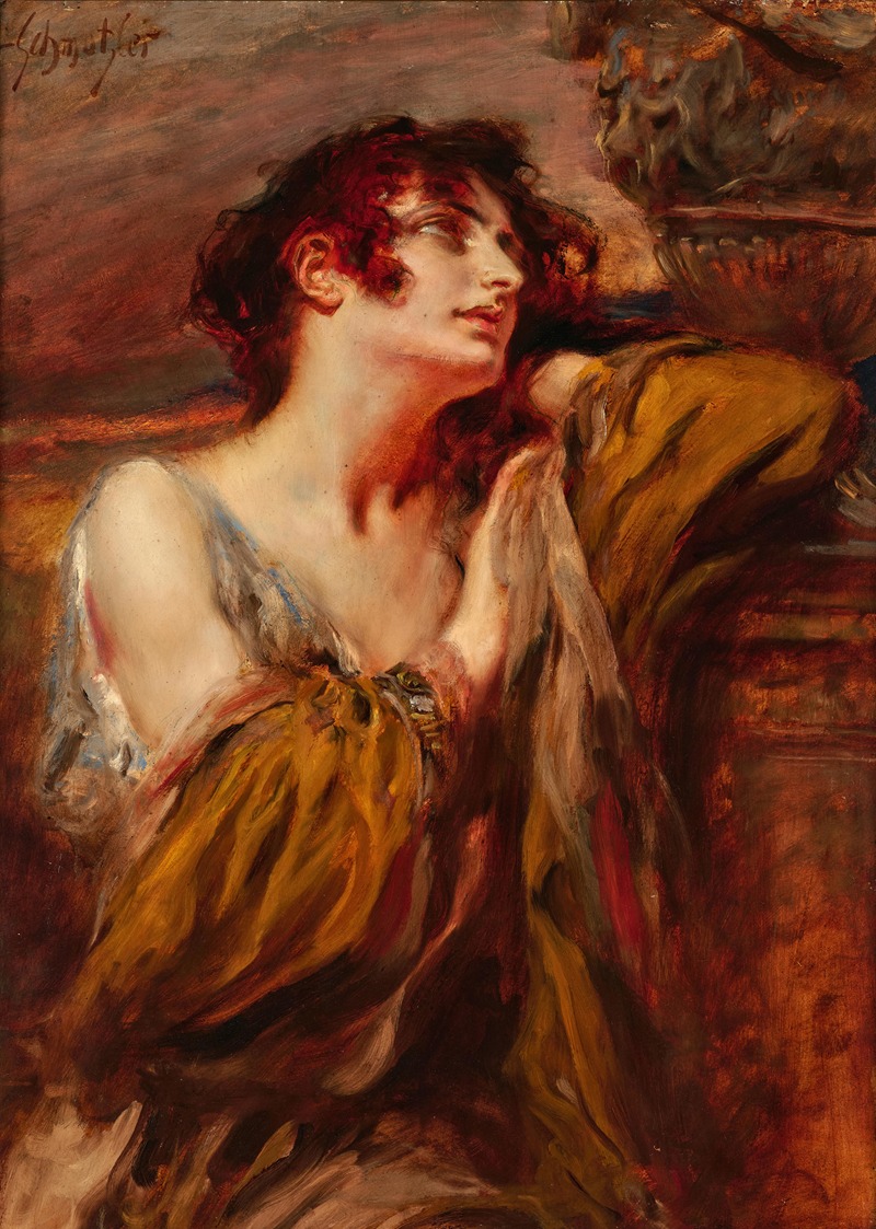 Leopold Schmutzler - A young lady lost in thought