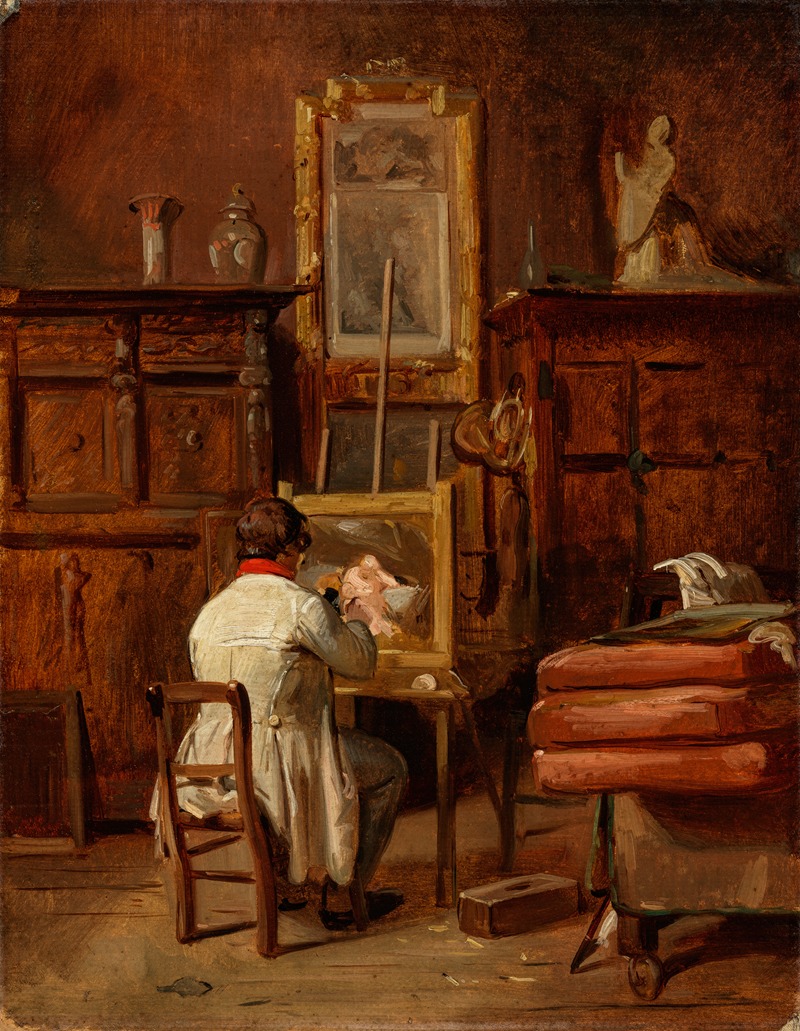 Louis Van Kuyck - Wappers in zijn atelier