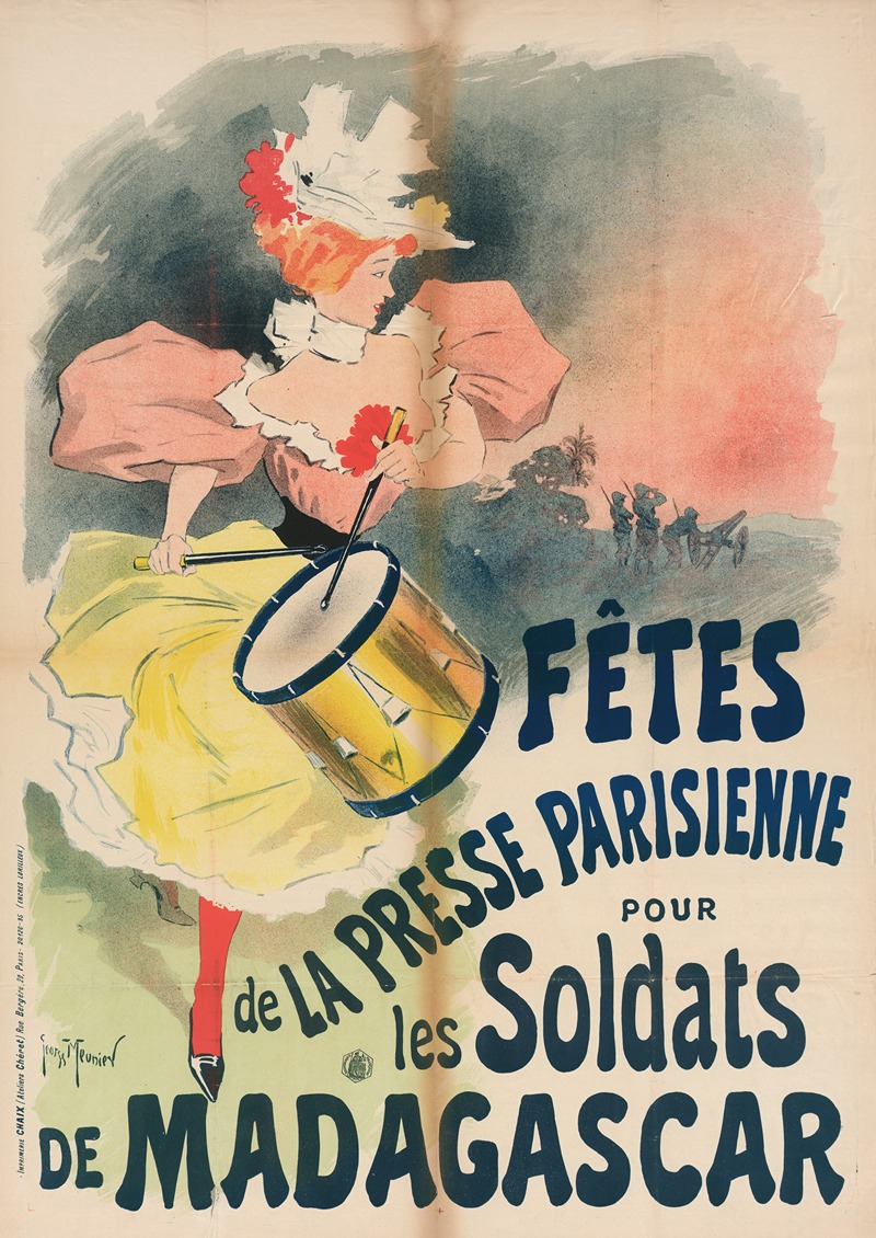 Georges Meunier - Fetes De La Presse Parisienne Pour Les Soldats De Madagascar