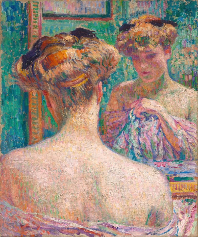 Theo van Rysselberghe - Buste de nu, de dos, devant la glace