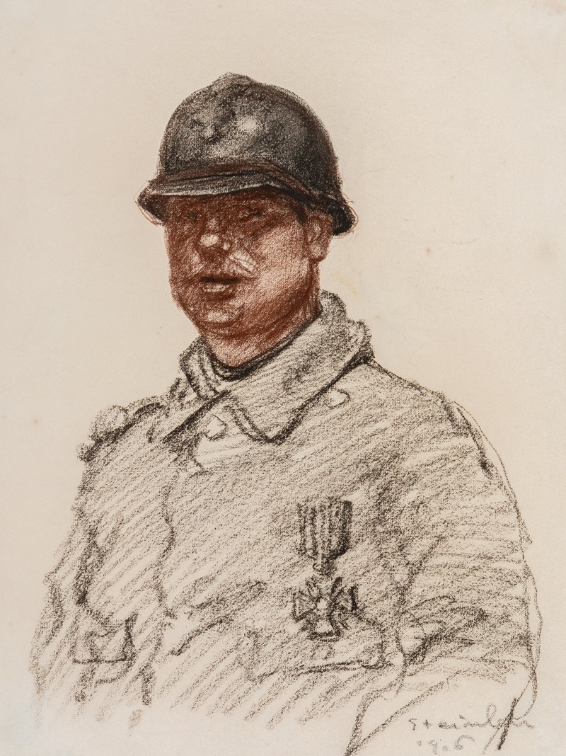 Théophile Alexandre Steinlen - Portrait of a soldier