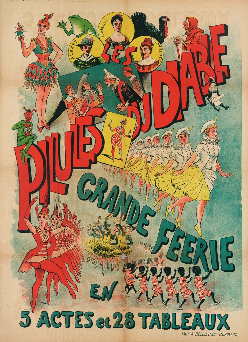 Imp. A. Bellier & Co - Les Pilules Du Diablegrande Feerie En 5 Actes Et 28 Tableaux