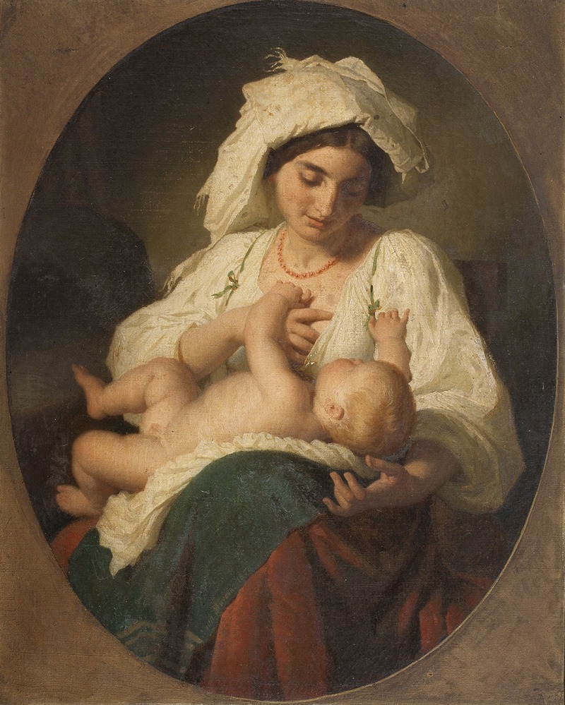 Alfred van Muyden - Abruzzi Woman with a Suckling Child