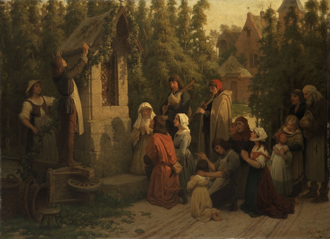 Félix de Vigne - A Prayer before the Hop Harvest