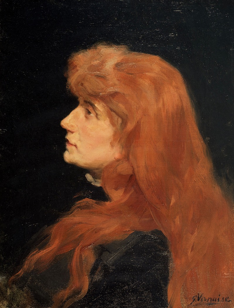 Gustave Vanaise - Portrait of Anna Rodenbach, the Wife of the Poet Georges Rodenbach