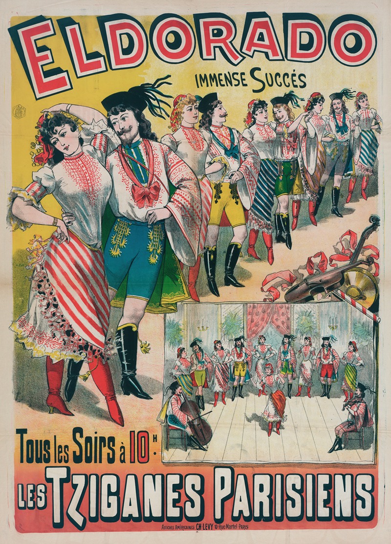 Imp. Charles Lévy - Eldorado Immense Succes Tous Les Soirs À 10 H. Les Tziganes Parisiens