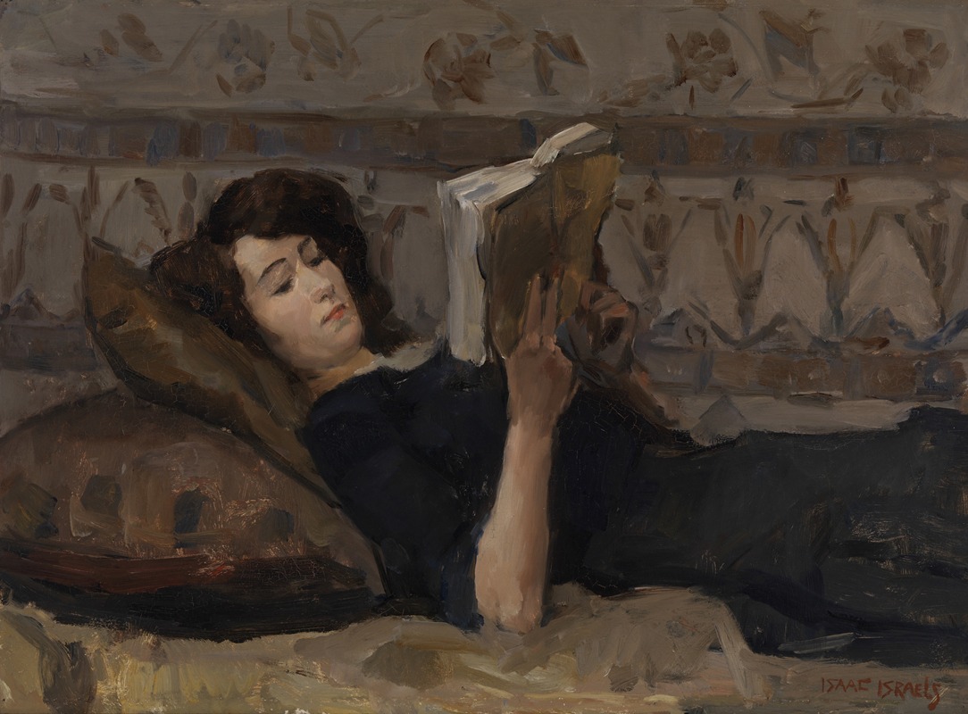 Isaac Israëls - Meisje, lezend op een divan