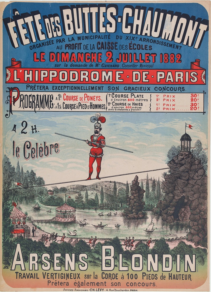 Imp. Charles Lévy - Fête Des Buttes-Chaumont L’hippodrome. De. Paris