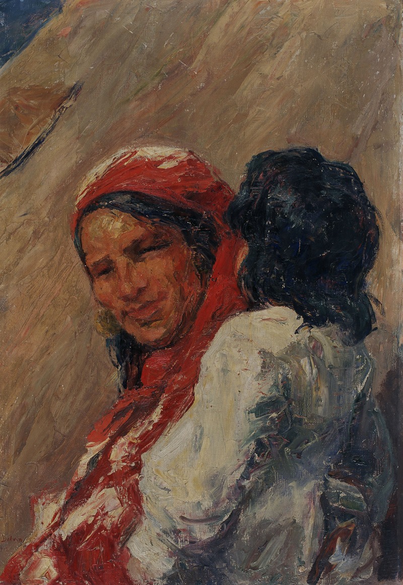 Jean Delvin - Gypsy Woman with Child