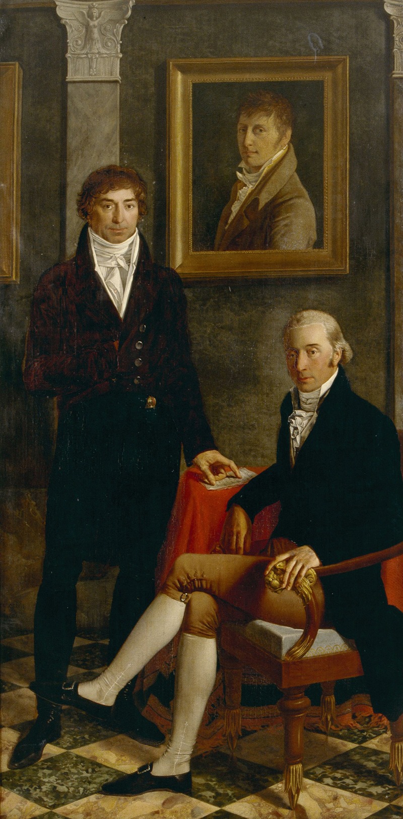 Joseph Denis Odevaere - Friendship portrait of the artists François Wynckelman, François van der Donckt and Joseph Odevaere