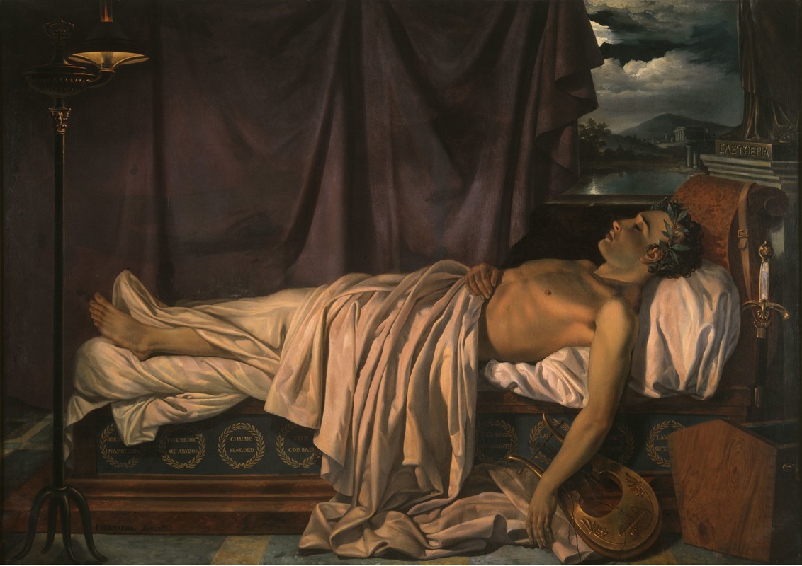 Joseph Denis Odevaere - Lord Byron on his Death Bed