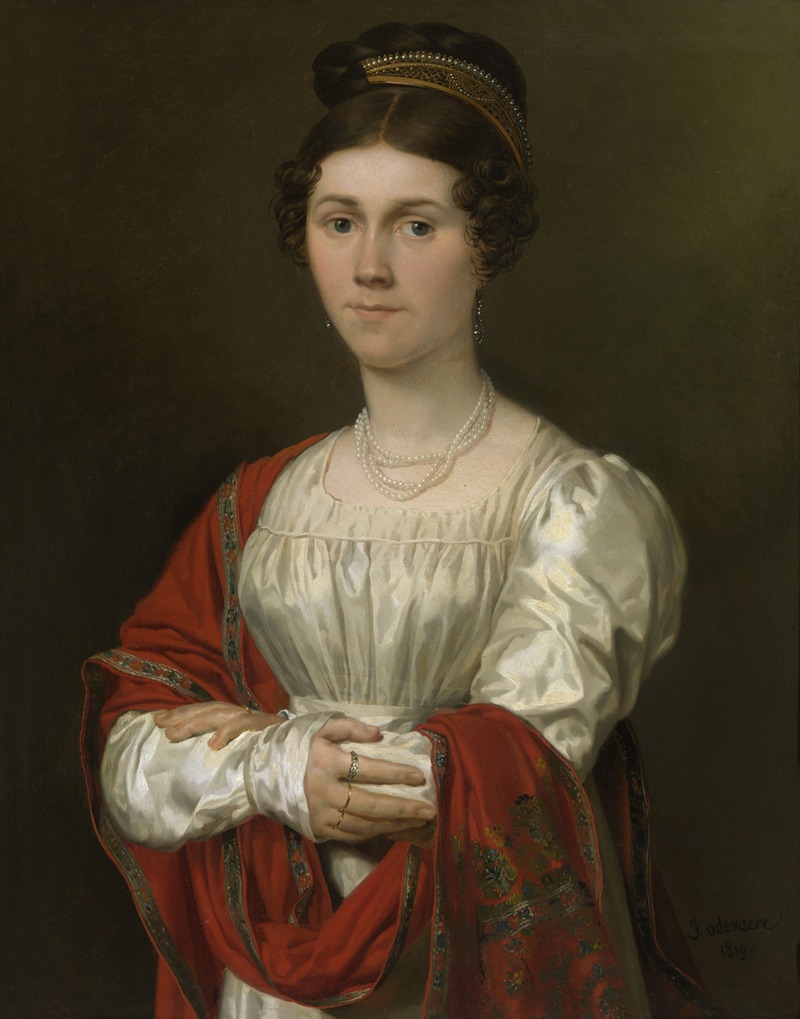 Joseph Denis Odevaere - Portrait of Maria Jozefa Pavot