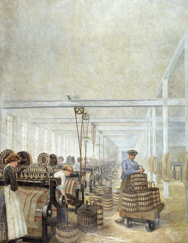 Jules Gondry - Interior of a Flax Spinning Mill