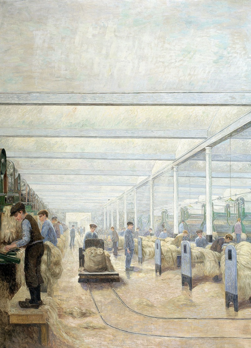 Jules Gondry - Interior of a Flax Spinning Mill