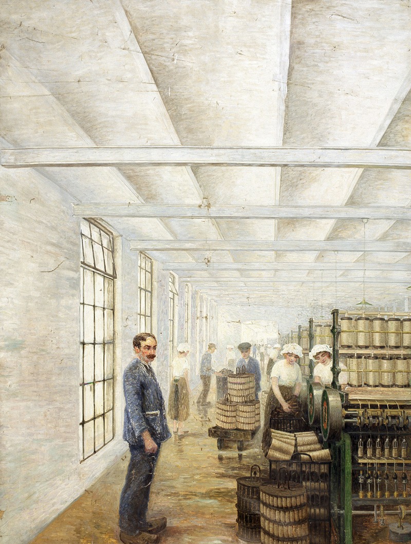 Jules Gondry - Interior of a Flax Spinning Mill