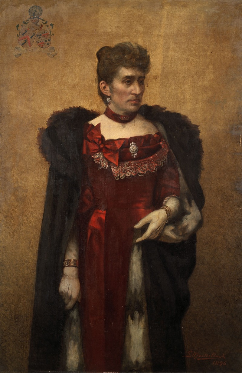 Louis Maeterlinck - Portrait of Baroness Marie-Ludwine De Pauw-Schellekens