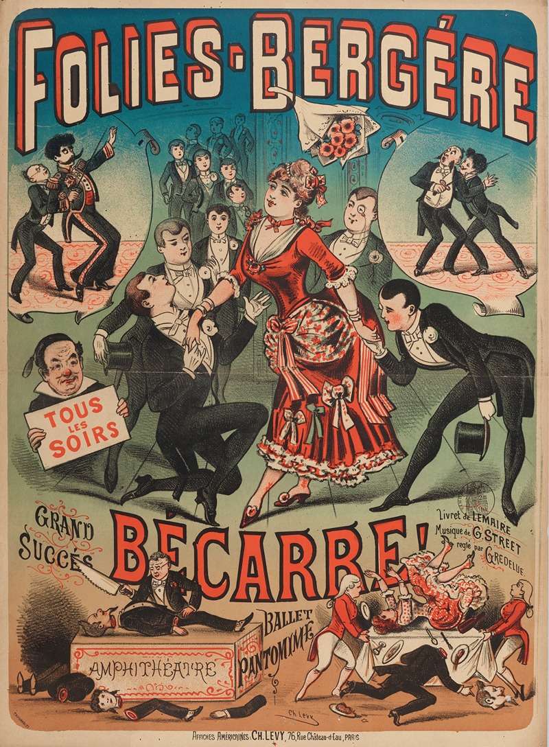 Imp. Charles Lévy - Folies-Bergere Tous Les Soirs Grand Succes Becarre Ballet Pantomime