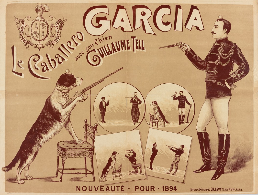 Imp. Charles Lévy - Le Cabarello Garcia Avec Son Chien Guillaume Tell