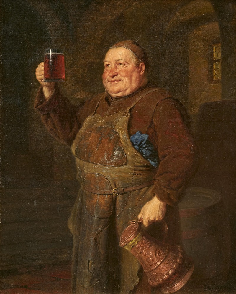 Eduard von Grützner - Monk with Beer Jug