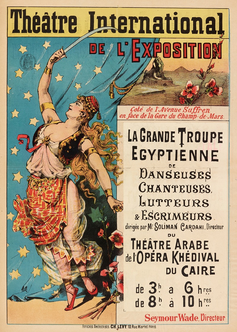 Imp. Charles Lévy - Théâtre International De L’exposition Coté Sic De L’avenue Suffren En Face De La Gare Du Champ.De.Mars La Grande T