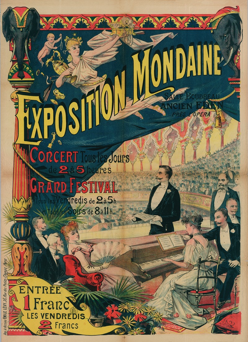 Imp. Emile Lévy - Exposition Mondaine