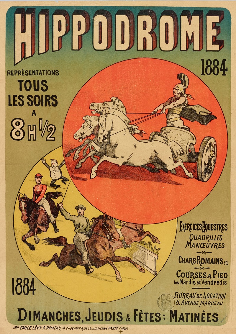 Imp. Emile Lévy - Hippodrome Representations Tous Les Soirs