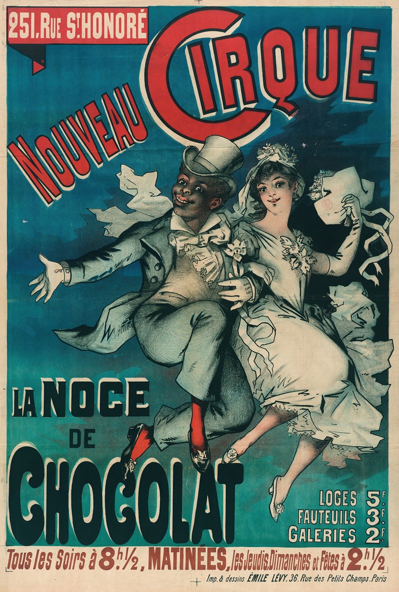 Imp. Emile Lévy - Nouveau Cirque La Noce De Chocolat