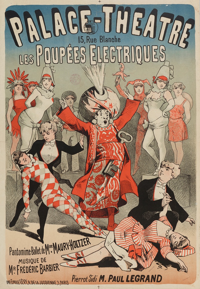 Imp. Emile Lévy - Palace-Theatre 15, Rue Blanche Les Poupees Electriques