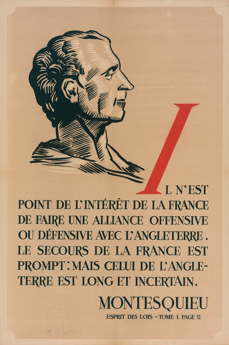 Imprimeur Office de répartition de l’affichage - Il N’est Point De L’interêt De La France De Faire…