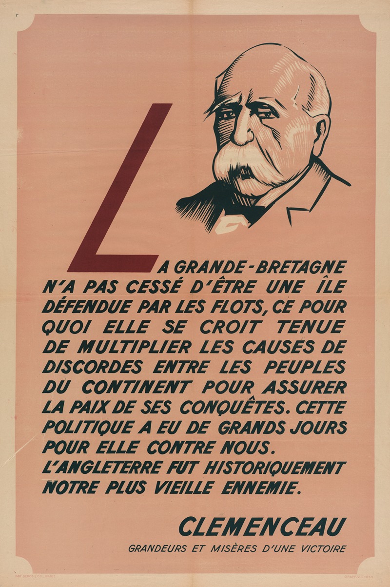 Imprimeur Office de répartition de l’affichage - La Grande-Bretagne N’a Pas Cesse D’être Une Île Defendue….