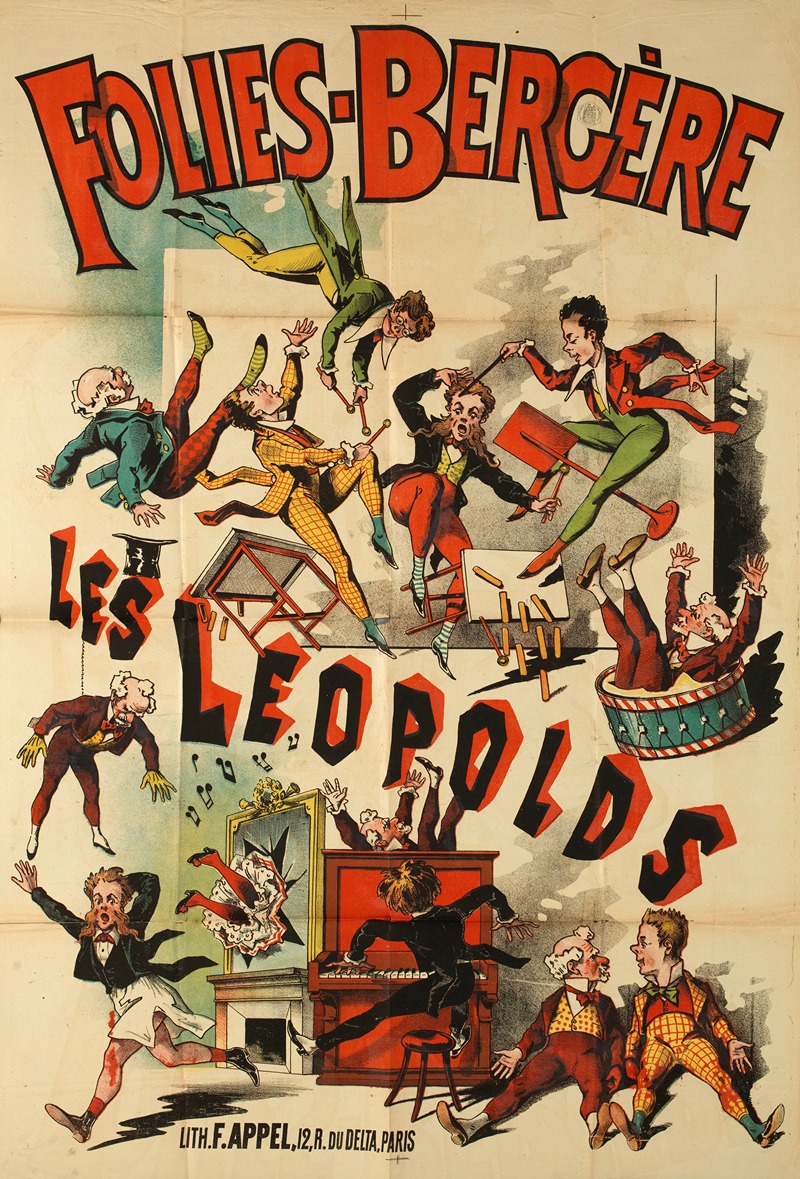 Lith. F.A. Appel - Folies-Bergere Les Leopolds