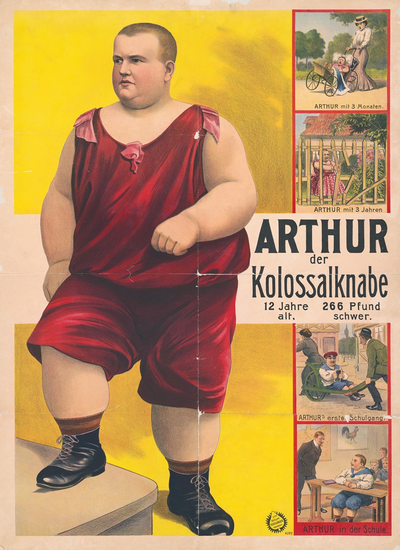 Adolf Friedländer Lith. - Arthur der Kolossalknabe